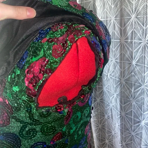 ⚜️ Mardi Gras Vintage 80s Sequined Dress - Picture 6 of 11